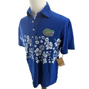 Wes and Willy Florida Gators Blue Organic Cotton Polo Shirt Mens XLarge New